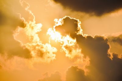 Low angle view of sky during sunset