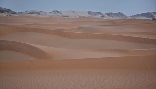 Sand dunes in desert