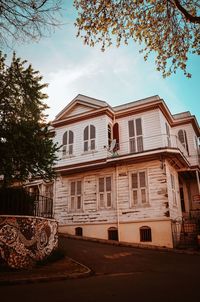 Low angle view of building against sky