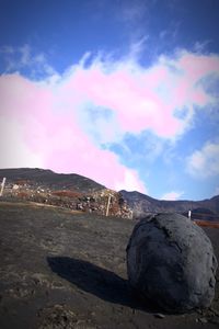 Scenic view of mountain against sky