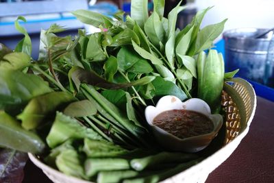 Close-up of salad in bowl