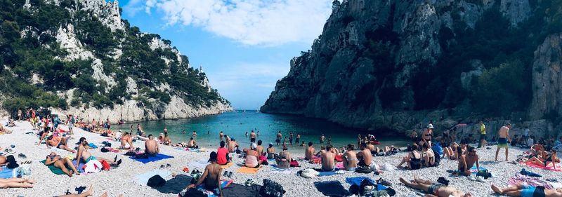 Group of people on beach
