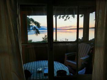 View of glass window at home