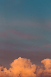 Low angle view of sky during sunset