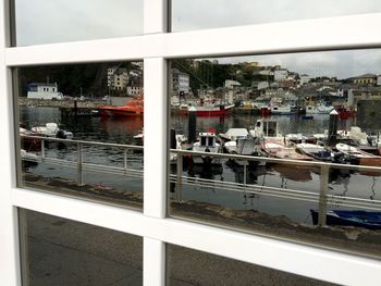 View of boats in water