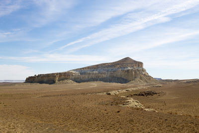 Scenic view of desert against sky