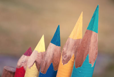 Close-up of colored pencils