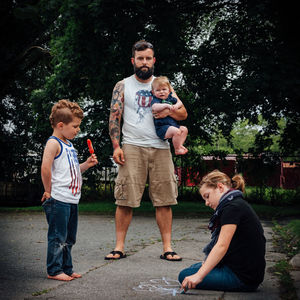 Portrait of happy girl looking at camera
