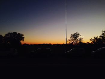 Silhouette of trees at sunset