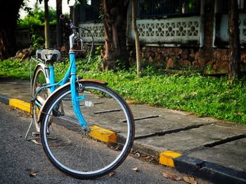 Bicycle on grass