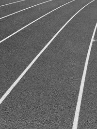 High angle view of running track