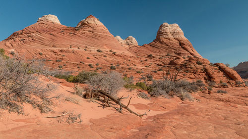 Scenic view of rocky mountains against sky
