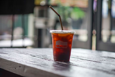 Close-up of drink on table