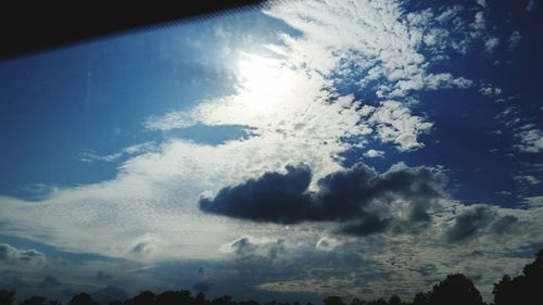 Low angle view of cloudy sky