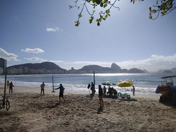 Group of people on beach