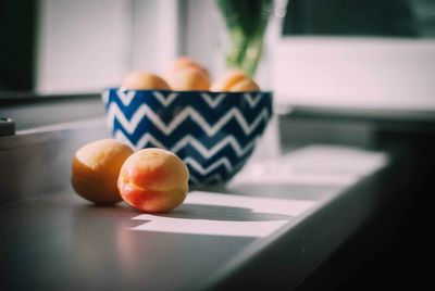 Close-up of apple on table