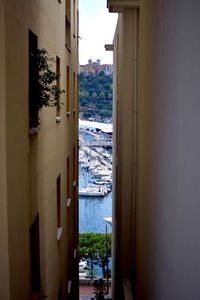 View of canal along buildings