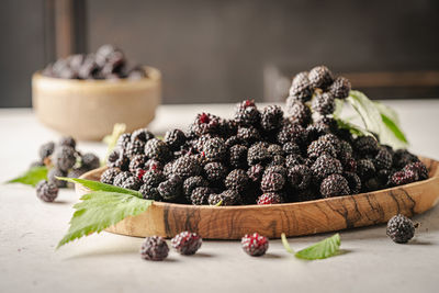 Close-up of food on table