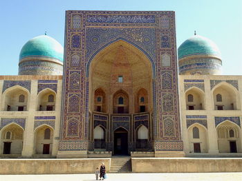 View of religious structure against clear blue sky