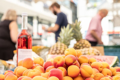 Fruits for sale at market stall