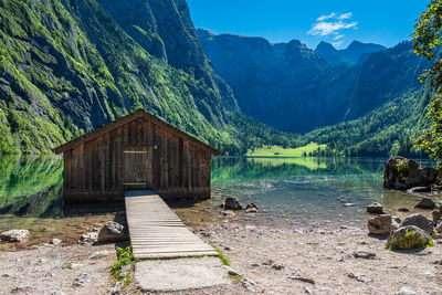 Scenic view of lake against mountains