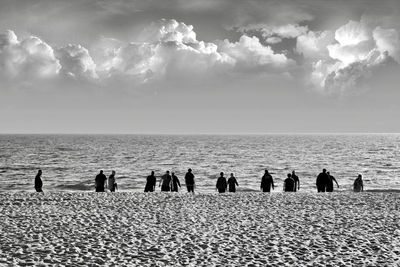 Group of people on beach