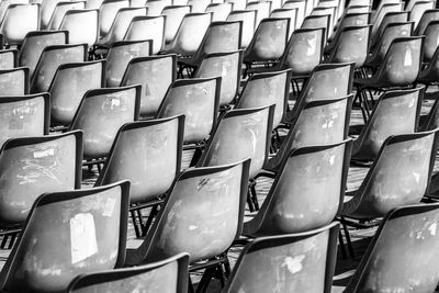 Full frame shot of empty seats