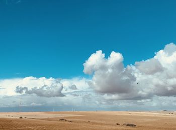 Scenic view of desert against sky