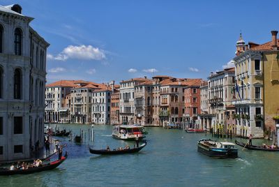 Canal amidst buildings in city