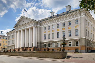 Low angle view of building against sky