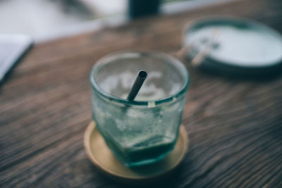 Close-up of drink on table