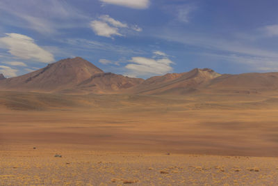 Scenic view of desert against sky