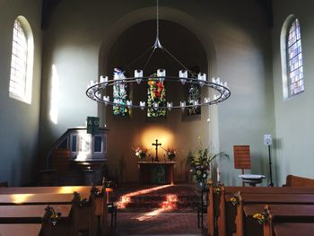 Close-up of illuminated lamp