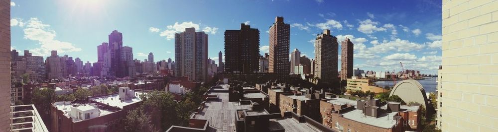 Panoramic view of modern buildings in city