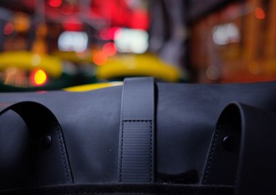 Close-up of illuminated car