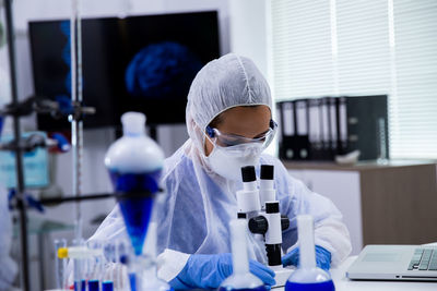 Female scientist working in laboratory