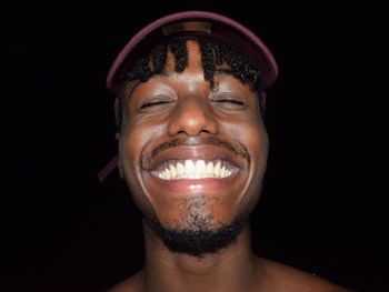 Close-up portrait of a smiling man