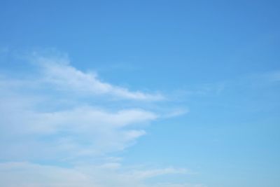 Low angle view of clouds in blue sky