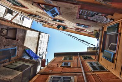 Low angle view of buildings against sky