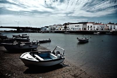 Boats in harbor