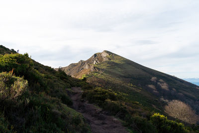 View of a hike around ganekogorta, bilbao spain
