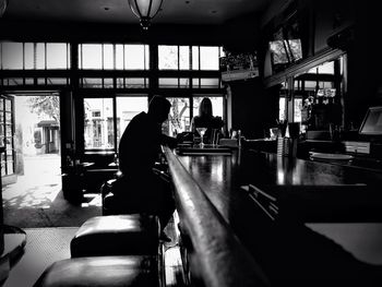 People sitting in restaurant