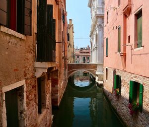 Canal amidst buildings in city