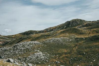 Scenic view of mountain against sky