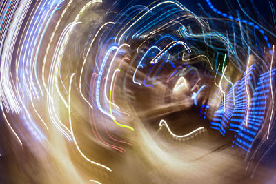 Close-up of light painting at night