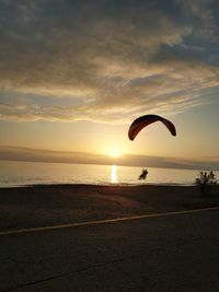 Scenic view of sunset over sea