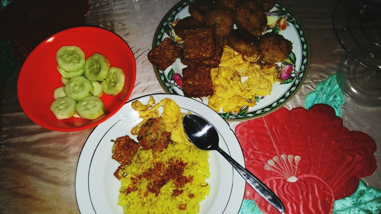 food and drink, freshness, food, indoors, high angle view, table, plate, still life, ready-to-eat, healthy eating, directly above, bowl, serving size, flower, no people, red, fruit, close-up, indulgence, day