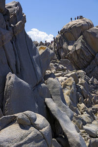 Scenic view of rock formation against sky