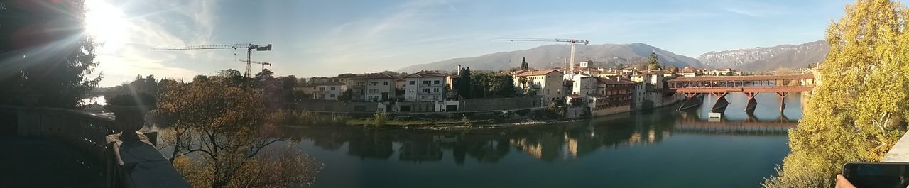 Reflection of sun in water