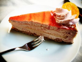 Close-up of pastry in plate